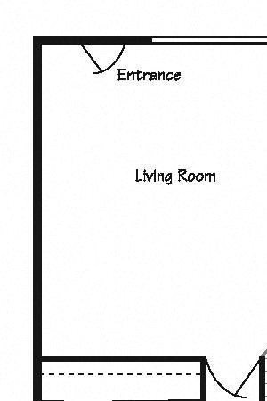 Studio 500 square feet floor plan